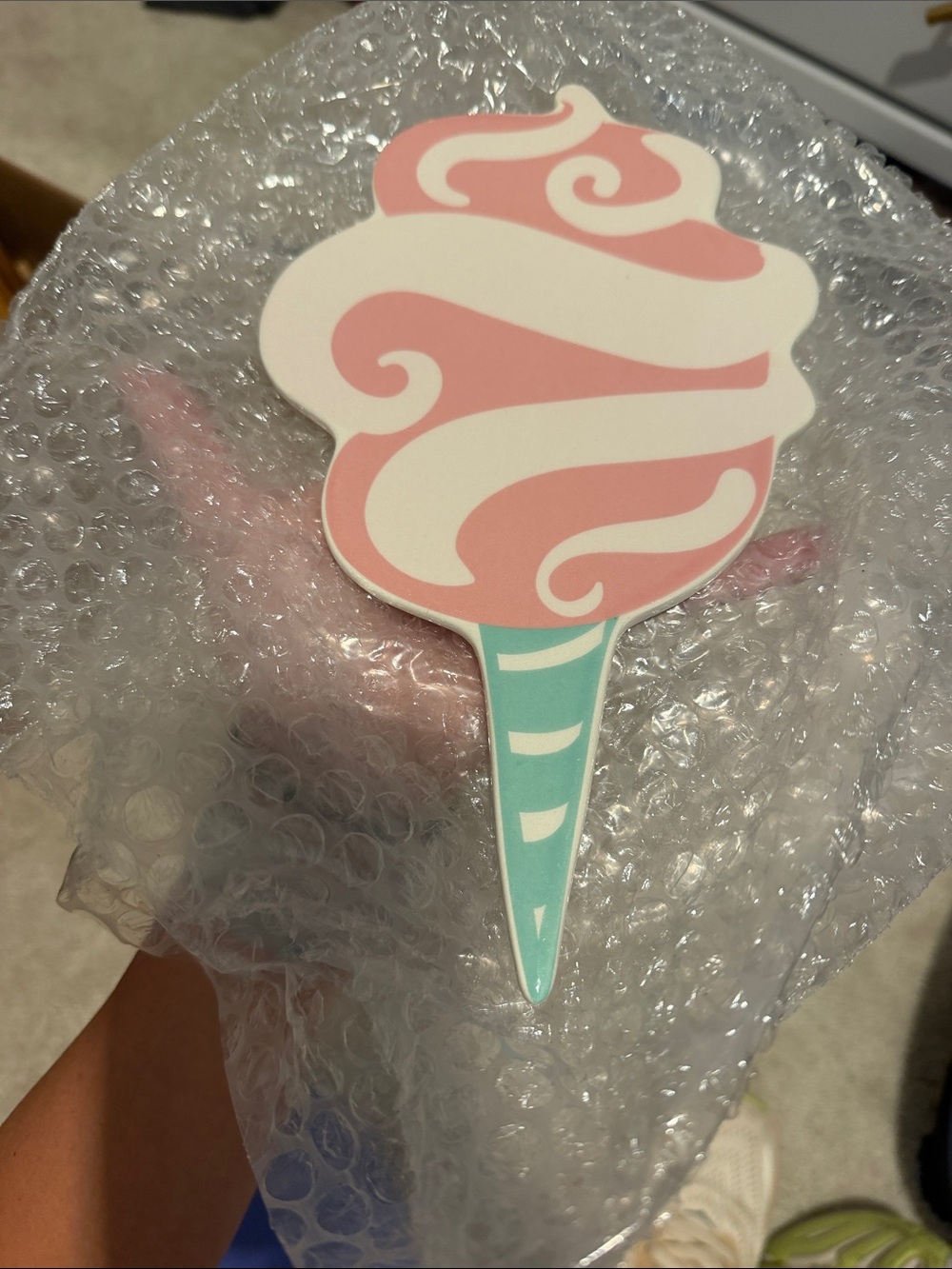 Pink & Mint Cotton Candy Cone Sticker